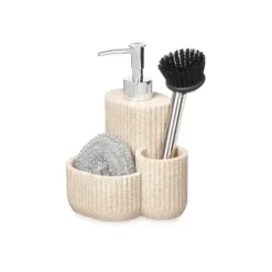 Dosificador Cocina C/Estropajo y Cepillo Crema