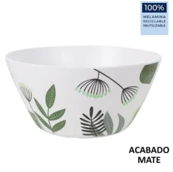 Ensaladera 25.5×13.5cm Flora Melamina Mate La Med