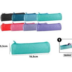 Estuche 1 Cremallera Redondo