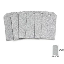 Etiqueta Purpurina Plata 6pcs