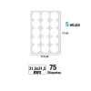 Etiquetas Blancas Ø31.5MM 75U