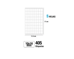 Etiquetas Blancas 10X16MM 405U