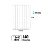 Etiquetas Blancas 13X40MM 140U