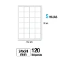 Etiquetas Blancas 24X24MM 120U