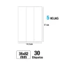 Etiquetas Blancas 35X82MM 30U