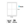 Etiquetas Blancas 50X70MM 20U