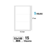 Etiquetas Blancas 53x100MM 15U