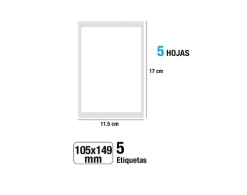 Etiquetas Blancas 105X149MM 5U