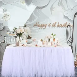 Falda Mesa Con Tutu Blanca