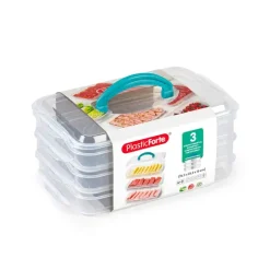 Fiambrera Apilable Con Asa N2 (3x1L)