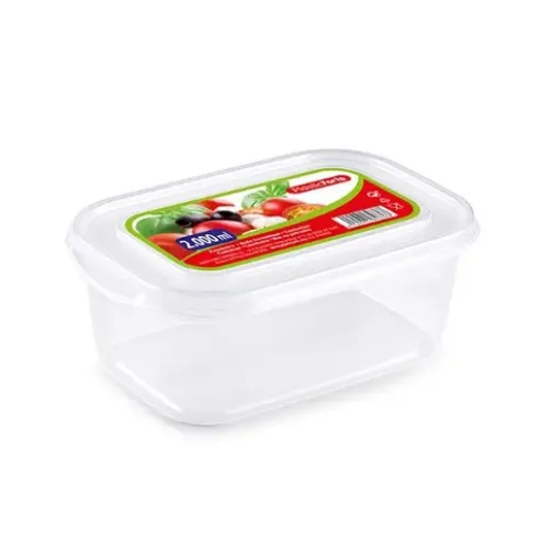 Fiambrera Basic Rectangular 2L Transparente