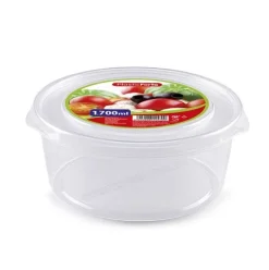 Fiambrera Basic Redondo 1.7L Transparente