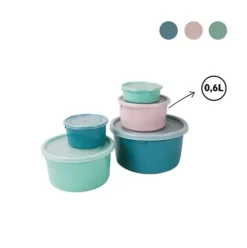 Fiambrera C/Tapa Colors LB 0.6L