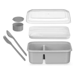 Fiambrera Separador Con Cubiertos 1800ML Surt