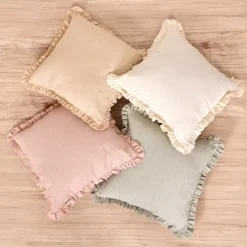 Funda de Cojín Volante Rosa 40x40cm