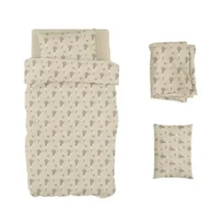 Funda Edredón y Funda Almohada Kids Algodón Travel Beige