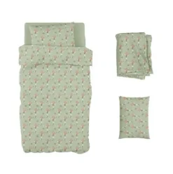 Funda Edredón y Funda Almohada Kids Algodón Travel Menta