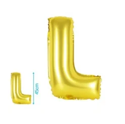 Globo Mylar Letras Oro 45cm