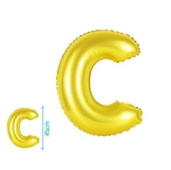 Globo Mylar Letras Oro 45cm