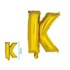 Globo Mylar Letras Oro 45cm