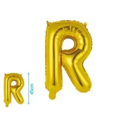 Globo Mylar Letras Oro 45cm