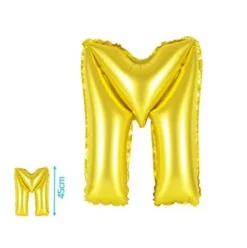 Globo Mylar Letras Oro 45cm