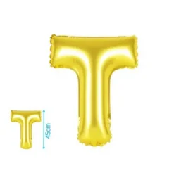 Globo Mylar Letras Oro 45cm