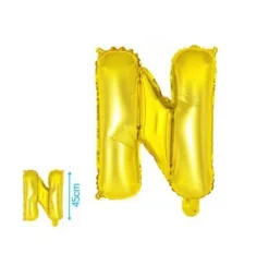 Globo Mylar Letras Oro 45cm
