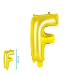Globo Mylar Letras Oro 45cm