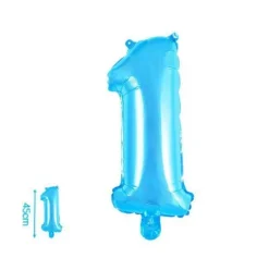 Globo Mylar Números Azul 45cm