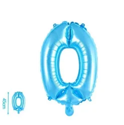 Globo Mylar Números Azul 45cm