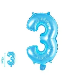 Globo Mylar Números Azul 45cm