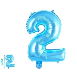 Globo Mylar Números Azul 45cm
