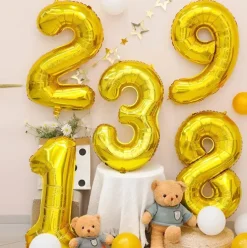 Globo Mylar Números Oro 110cm