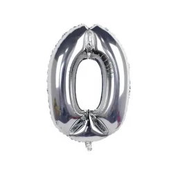 Globo Mylar Números Plata 110cm
