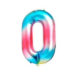 Globo Mylar Números Rosa/Azul 110cm