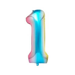 Globo Mylar Números Rosa/Azul 110cm