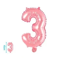 Globo Mylar Números Rosa 45cm