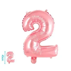 Globo Mylar Números Rosa 45cm