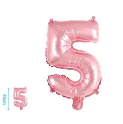 Globo Mylar Números Rosa 45cm