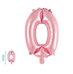 Globo Mylar Números Rosa 45cm