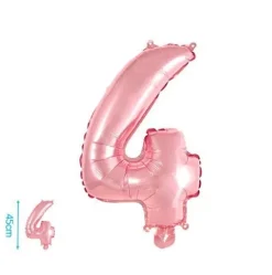 Globo Mylar Números Rosa 45cm