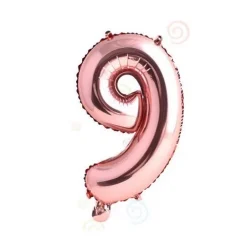 Globo Mylar Números Rosa Oro 110cm