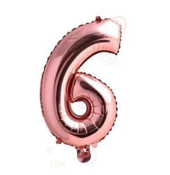 Globo Mylar Números Rosa Oro 110cm