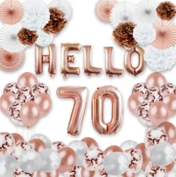 Globo Mylar Números Rosa Oro 110cm