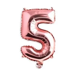 Globo Mylar Números Rosa Oro 45cm