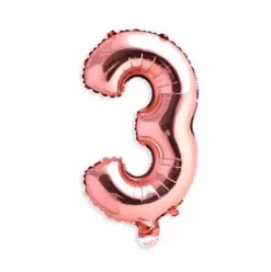 Globo Mylar Números Rosa Oro 45cm