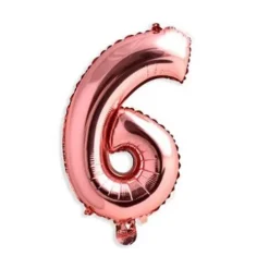 Globo Mylar Números Rosa Oro 45cm