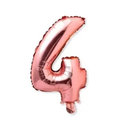 Globo Mylar Números Rosa Oro 45cm