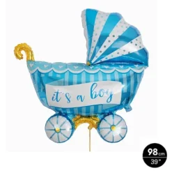 Globo Poliamida Carrito ‘IT’S A BOY’ Azul 98cm